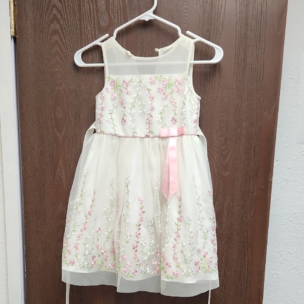 Jona Michelle Cream and Pink Floral Dress